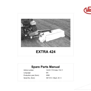 Vicon 424 2006 Parts Manual