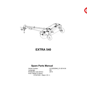 Vicon 540 2014 Parts Manual