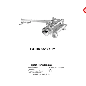 Vicon 832Cr Pro 2013 Parts Manual