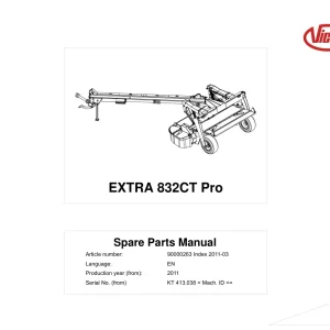 Vicon 832Ct Pro 2011 Parts Manual