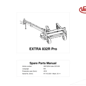 Vicon 832R Pro 2010 Parts Manual