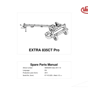 Vicon 835Ct Pro 2011 Parts Manual