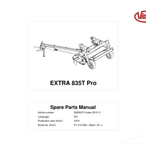 Vicon 835T Pro 2010 Parts Manual