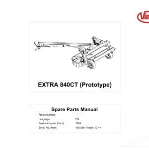 Vicon 840Ct 2008 Parts Manual