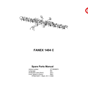 Vicon Fanex 1404C 2011 Parts Manual