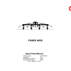 Vicon Fanex 463S 2000 Parts Manual