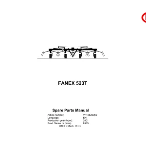 Vicon Fanex 523T 2001 Parts Manual