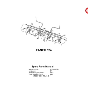 Vicon Fanex 524 2012 Parts Manual