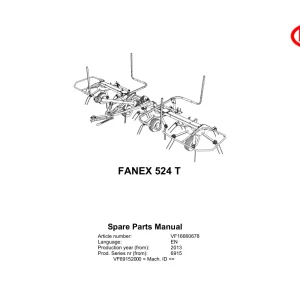 Vicon Fanex 524T 2013 Parts Manual