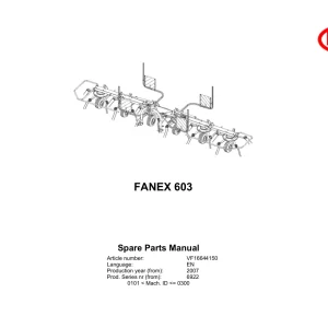 Vicon Fanex 603 2007 Parts Manual