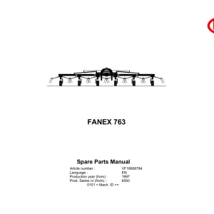 Vicon Fanex 763 1997 Parts Manual