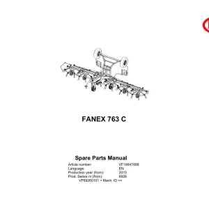 Vicon Fanex 763C 2010 Parts Manual