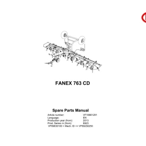 Vicon Fanex 763Cd 2013 Parts Manual