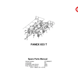 Vicon Fanex 833T 2002 Parts Manual