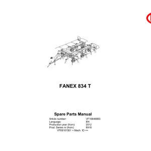 Vicon Fanex 834T 2012 Parts Manual