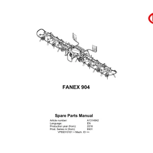 Vicon Fanex 904 2016 Parts Manual