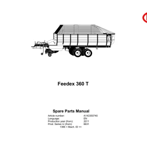 Vicon Feedex 360T 2011 Parts Manual