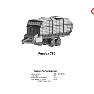 Vicon Feedex 780 2012 Parts Manual