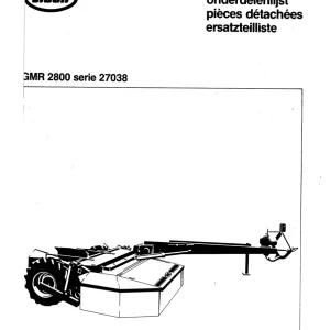 Vicon Gmr2800 Parts Manual