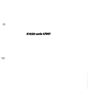 Vicon H1050 Parts Manual
