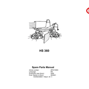 Vicon Hs360 2009 Parts Manual