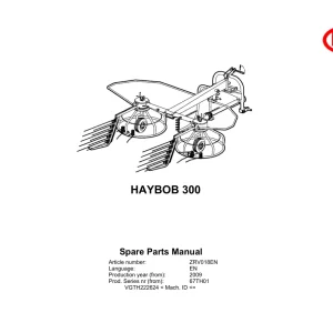 Vicon Haybob 300 2009 Parts Manual