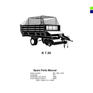 Vicon K7.30 1998 Parts Manual