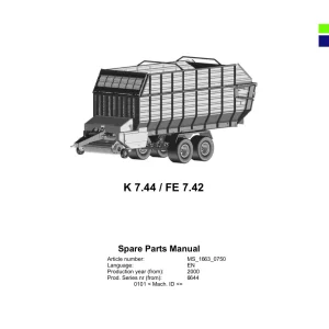 Vicon K7.44 Fe7.42 2000 Parts Manual