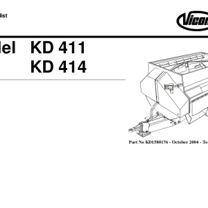 Vicon Kd411 Kd414 2004 Parts Manual