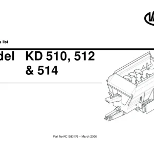 Vicon Kd510 Kd512 Kd514 2006 Parts Manual