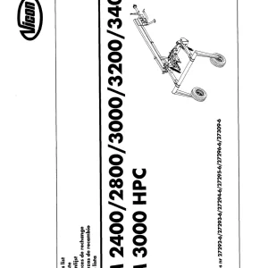 Vicon Km2400 2800 3000 3200 3000Hpc Parts Manual