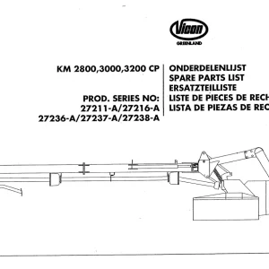 Vicon Km2800 3000 3200 Parts Manual