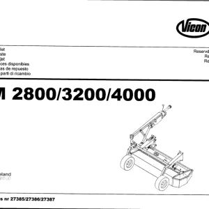 Vicon Km2800 3200 4000 Parts Manual