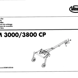 Vicon Km3000 3800Cp Parts Manual