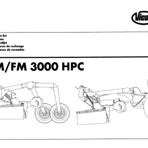 Vicon Km3000Hpc Fm3000Hpc Parts Manual