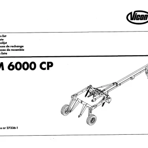 Vicon Km6000Cp Parts Manual