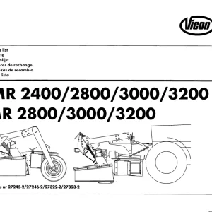 Vicon Kmr2400 2800 3000 3200 2800 3000 3200 Parts Manual