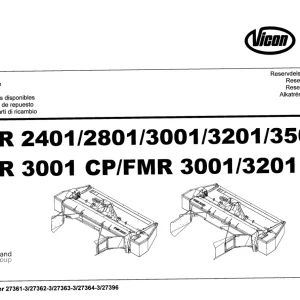 Vicon Kmr2401 2801 3001 3201 3001Cp Fmr3001 3201 Operators Manual