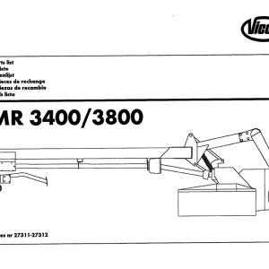 Vicon Kmr3400 Kmr3800 Parts Manual