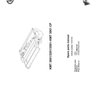 Vicon Kmt3001 3201 3501 3001Cp Parts Manual