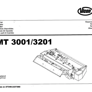 Vicon Kmt3001 3201 Parts Manual