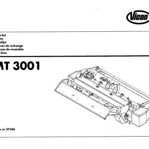 Vicon Kmt3001 Parts Manual