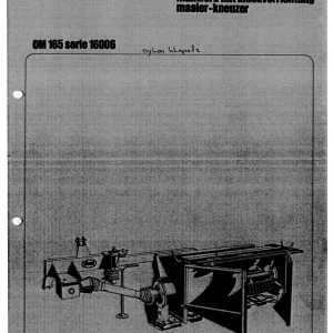 Vicon Om165 Parts Manual