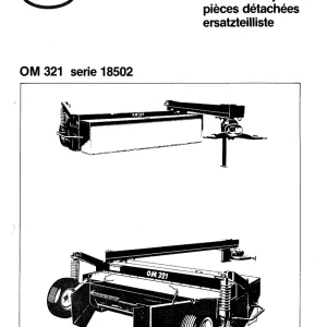 Vicon Om321 Parts Manual