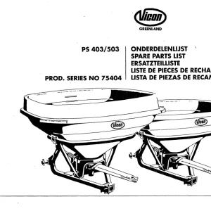 Vicon Ps403 503 Parts Manual