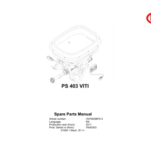 Vicon Ps403 Viti 2011 Parts Manual