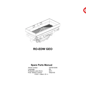 Vicon Fertilizer Spreader 2011 Parts Manual