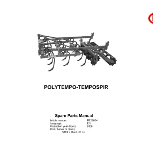 Vicon Polytempo Tempospir 2008 Parts Manual