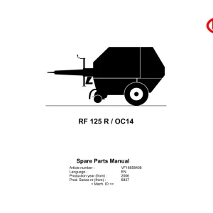 Vicon Rf125 Oc14 2006 Parts Manual
