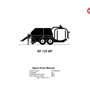 Vicon Rf135 2002 Parts Manual